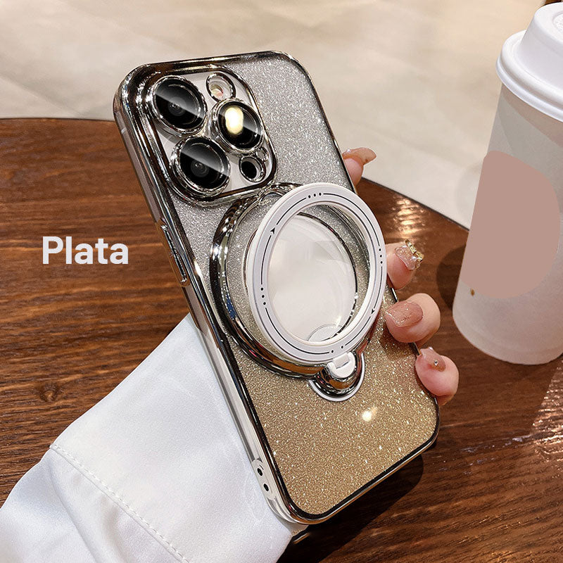 Funda Para Teléfono Móvil Con Soporte Giratorio Magnético Invisible/Invisible magnetic rotating stand mobile phone case