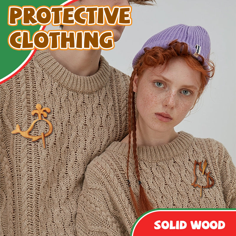 Handmade Wooden Brooch Pin