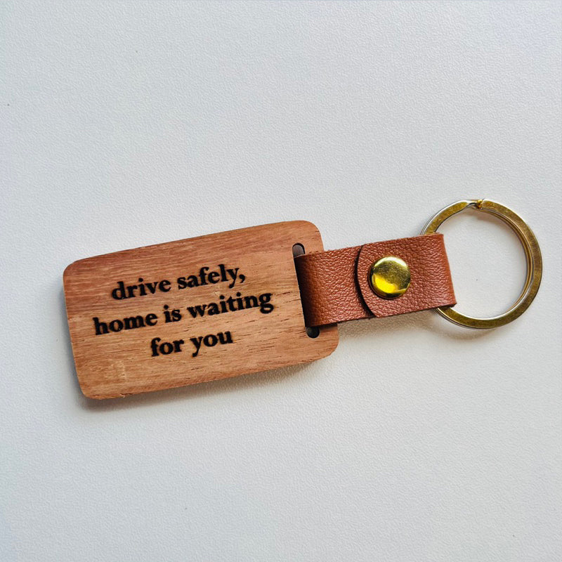 Personalized Wood Keychain - Laser Engraved