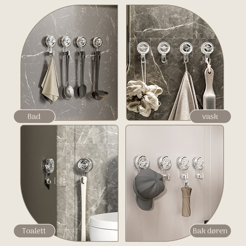 Husholdnings Sporløs Sugekoppkrok/No punching suction cup hook