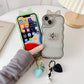 Heart Bow Wave Pattern Mobile Phone Case