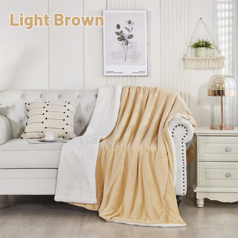 🎁Double Layer Thickened Lambswool Blanket