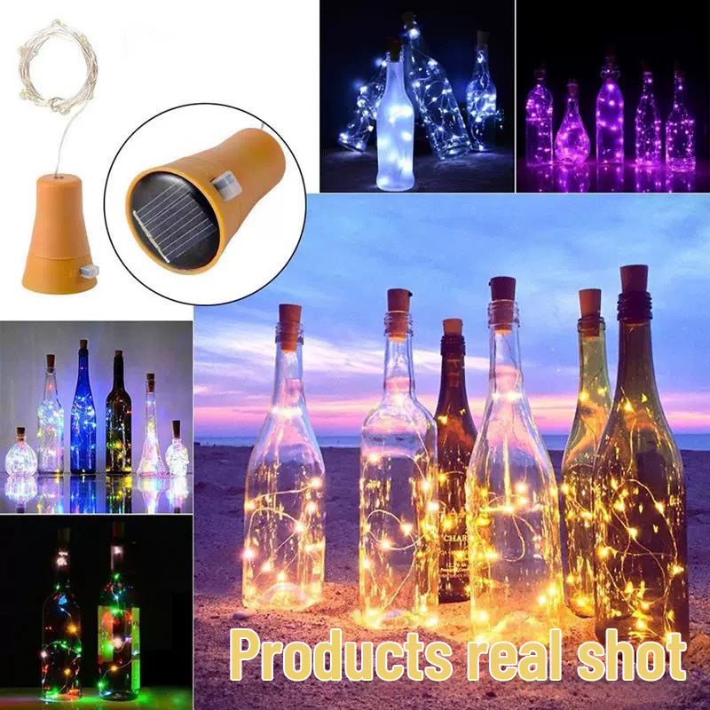 Solar Wine Bottle Stopper Copper Wire Light String