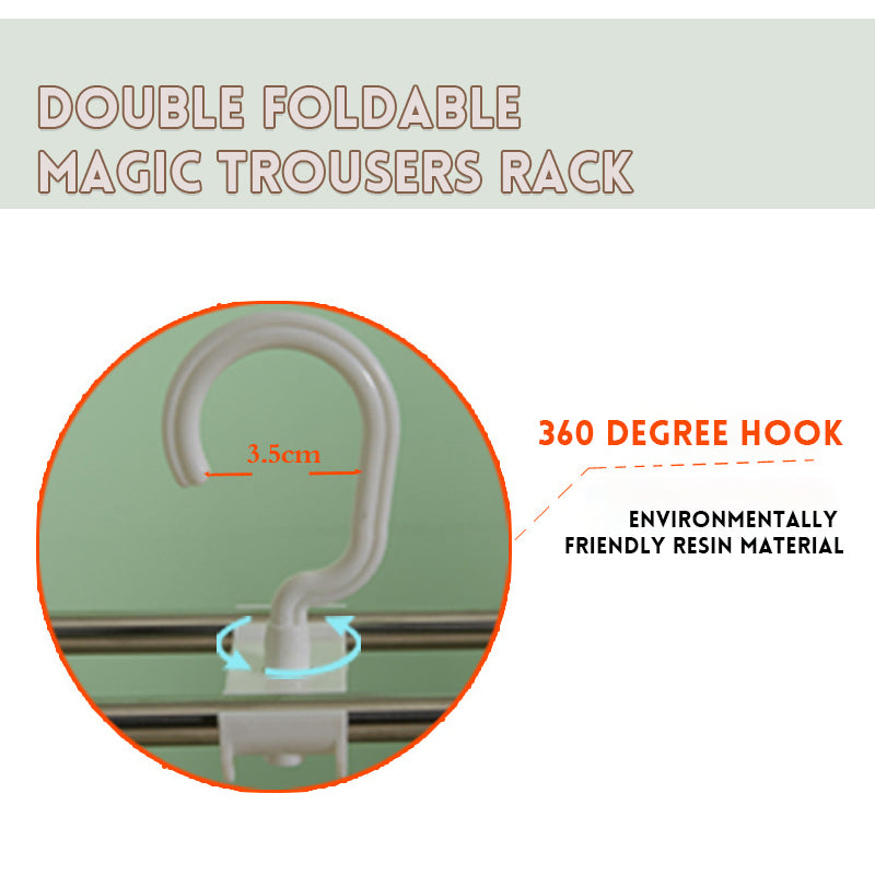 Double Foldable Magic Trousers Rack