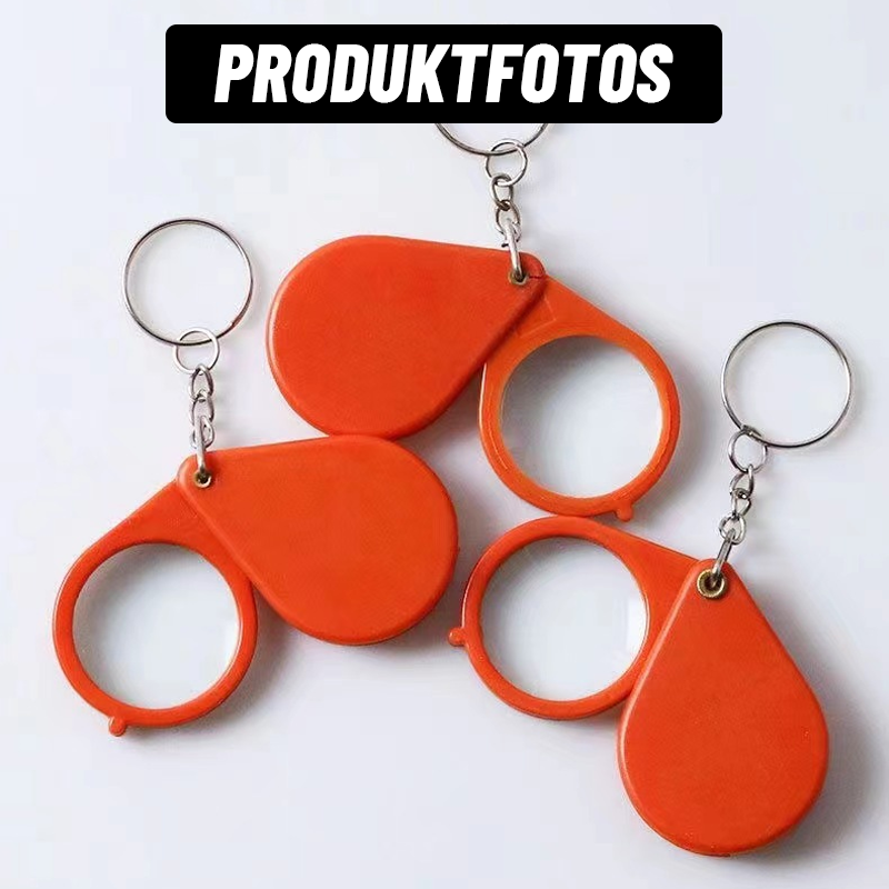 Mini-Schlüsselanhänger Mit Faltbarer Lupe/Mini keychain with foldable magnifying glass