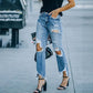 Women's Distressed Ripped Jeans