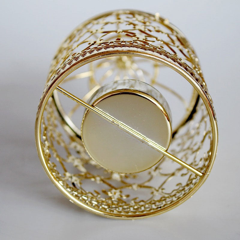 Hollow Bird Cage Candlestick Decorative Ornament