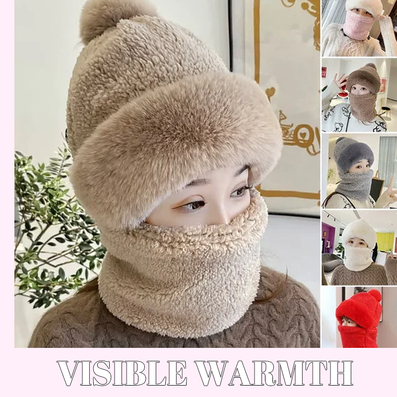 ❄️Damen Winddichter Schal Hut💙