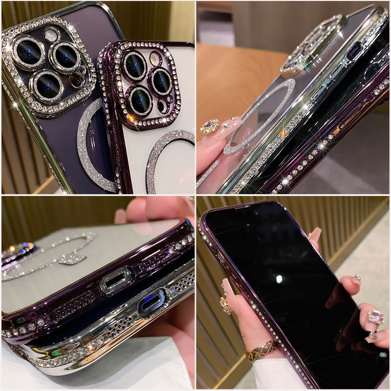 Glitter Magnetic Transparent Phone Case