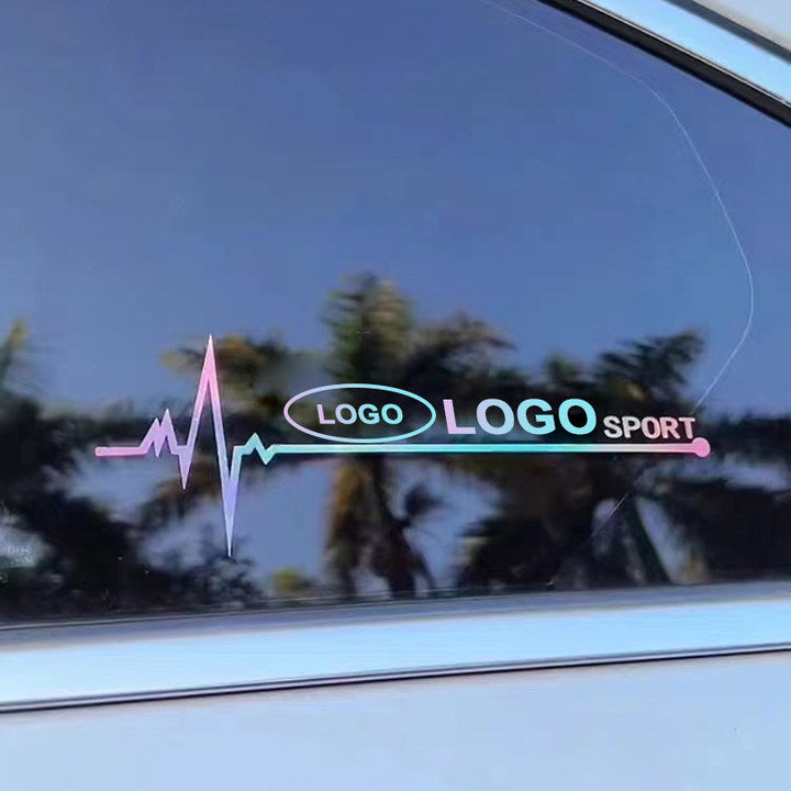 Reflektierende Laser-Dekorationsaufkleber für Autofenster（1 Paar）/Reflective decorative stickers for car windows