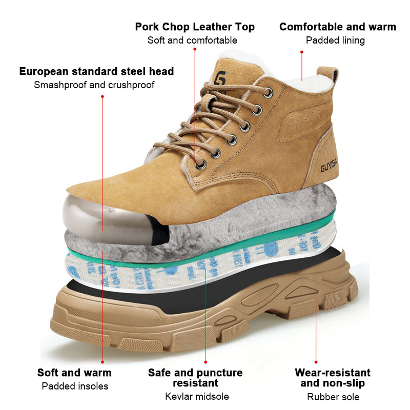 Men's High Top Fleece Shoes