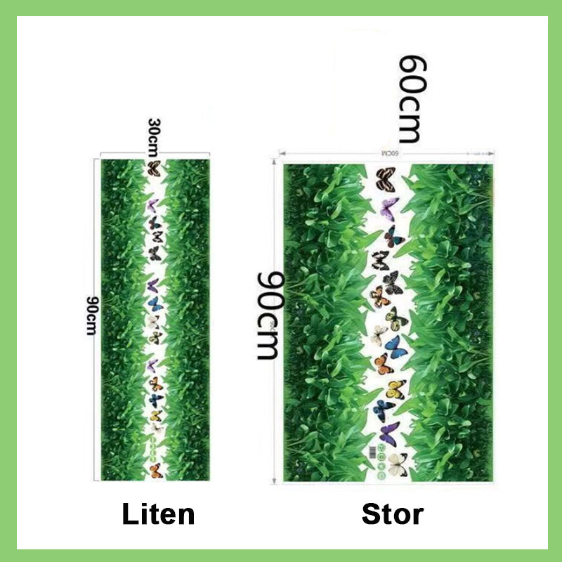 Veggklistremerke Med Liten Plenfotlist/Small grass skirting wall stickers