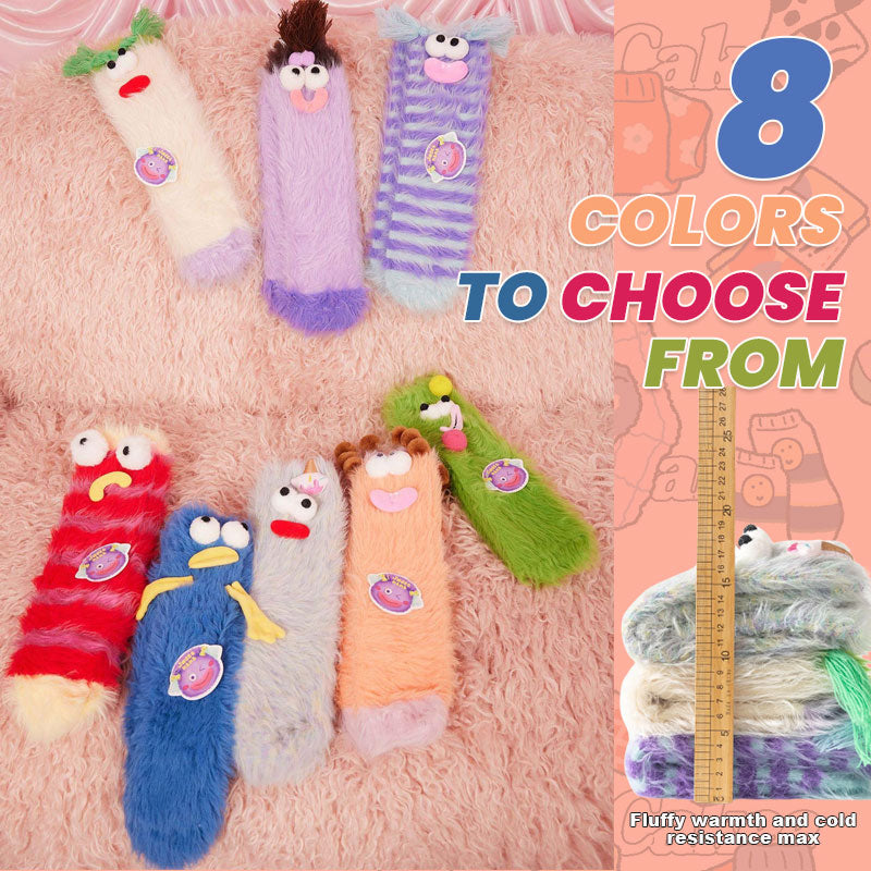 Coral Fleece Cartoon Mid-Calf Socks