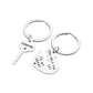 Heart Shape Couple Stainless Steel Keychain