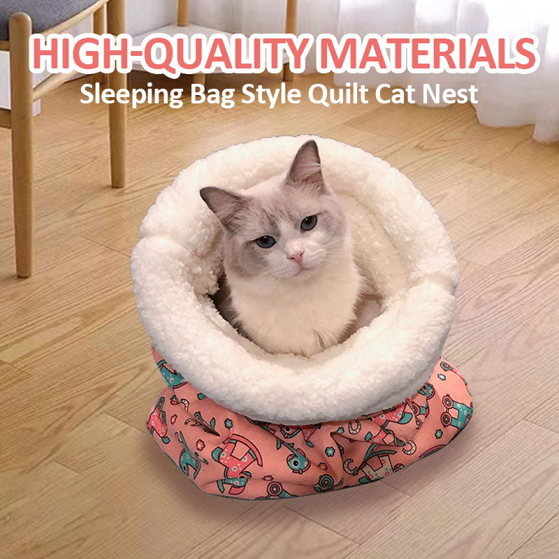 Sleeping Bag Style Quilt Cat Nest