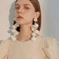 Long Floral Tassel Earrings