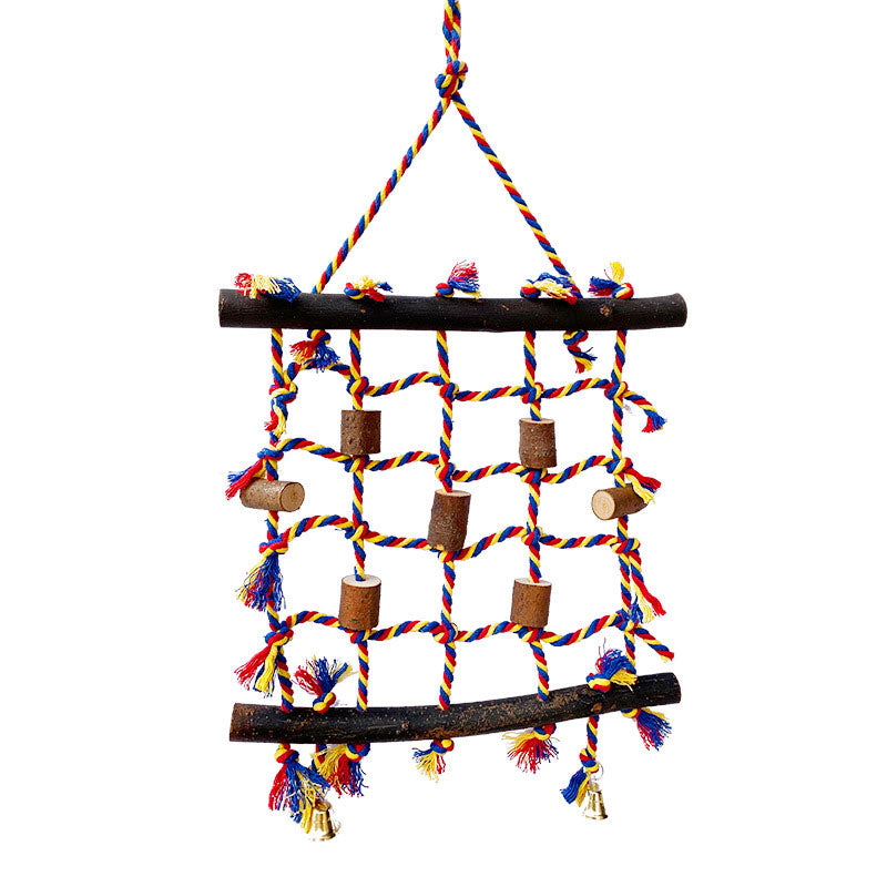 Parrot Log Colorful Rope Climbing Net Swing
