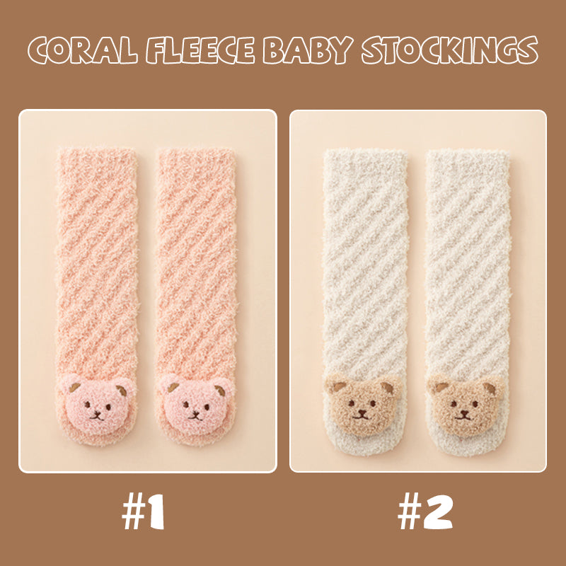Coral Fleece Baby Stockings