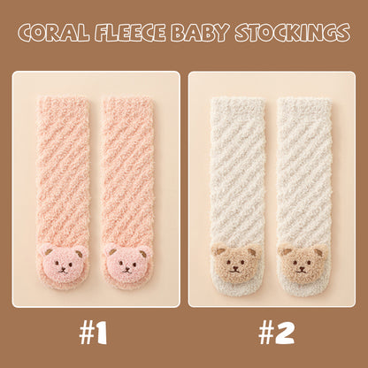 Coral Fleece Baby Stockings
