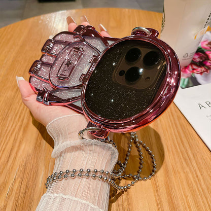 Astronaut Holder Messenger Chain Mirror Phone Case