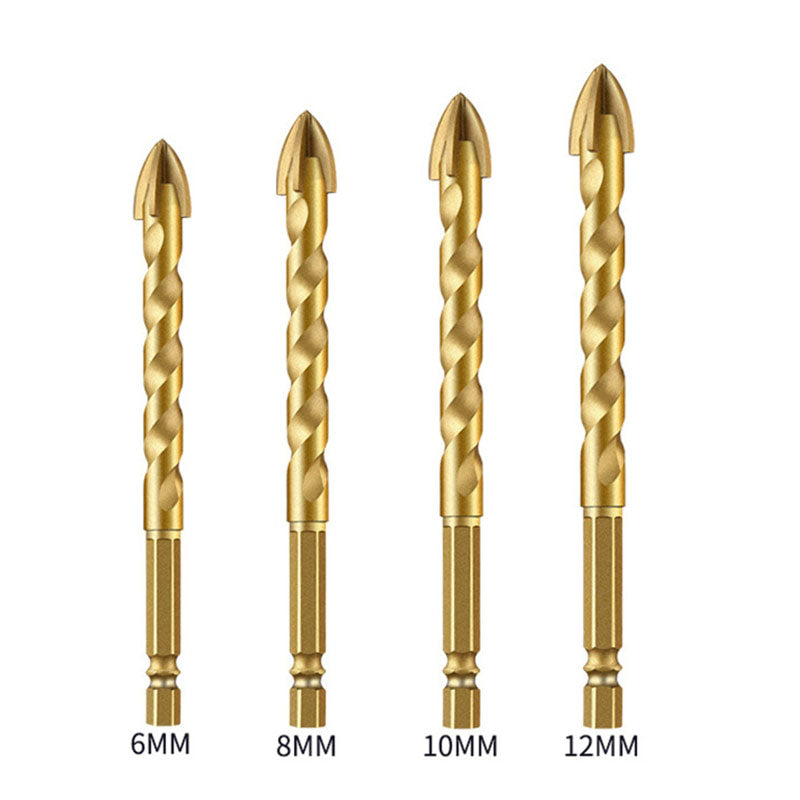Four-Blade Cross Drill Bit