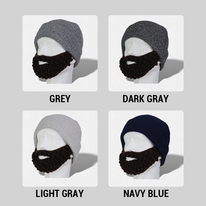 Quirky Bearded Knitted Hat