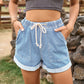 Women'S Tie Elastic Waist Denim Shorts