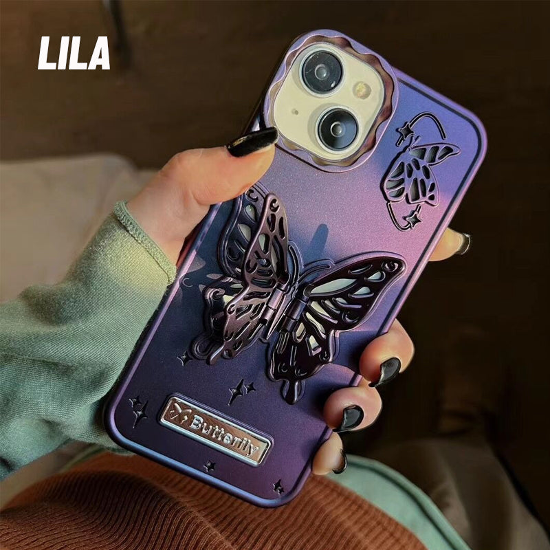 Handyhülle mit Schmetterlingsständer/Butterfly stand mobile phone case
