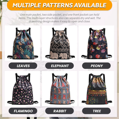 Drawstring Foldable Large Capacity Dry-wet Separation Travel Sports Backpack