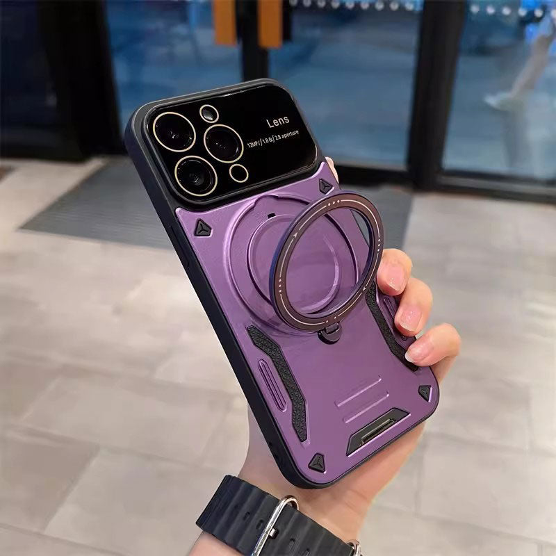 Large Window Swivel Bracket Mobile Phone Case