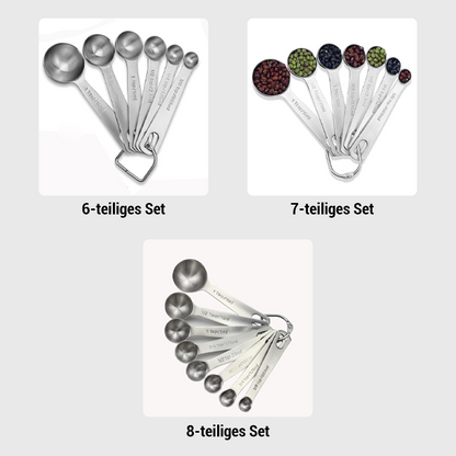 Messlöffelset aus Edelstahl/Stainless steel measuring spoon set