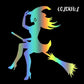 Halloween Witch Riding Broom Sticker