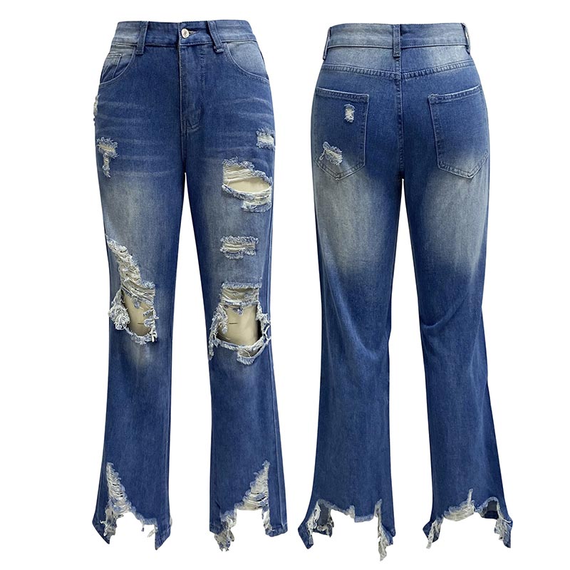 Women's Distressed Ripped Jeans