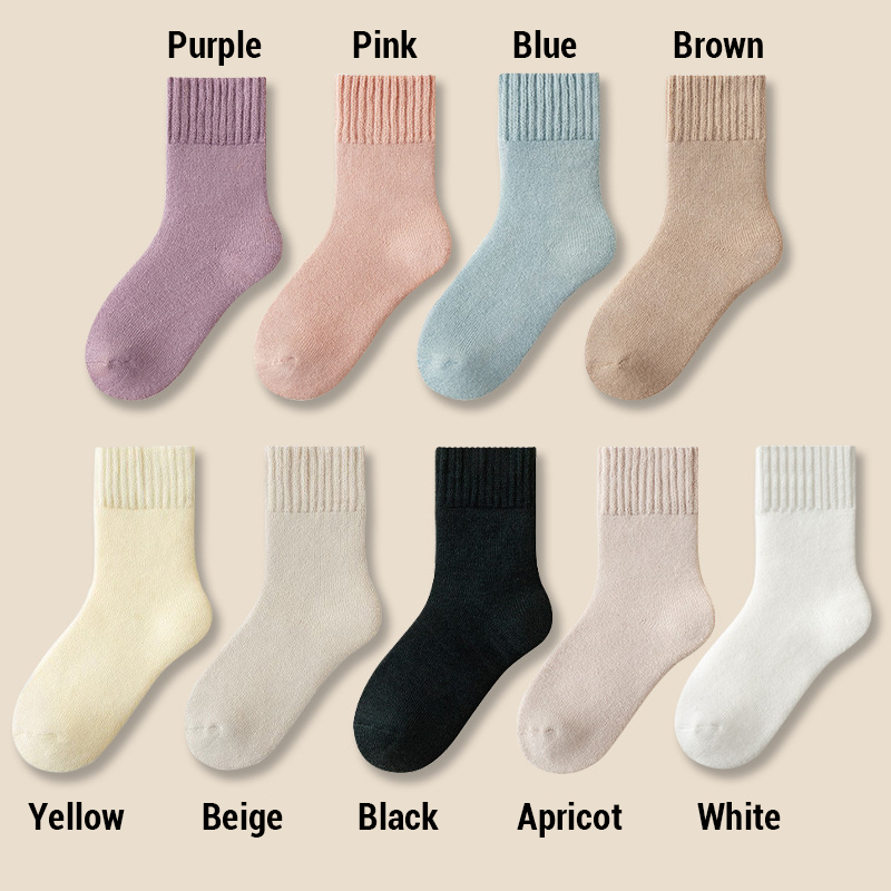 Women's Mid-Calf Socks Plus Fleece Socks