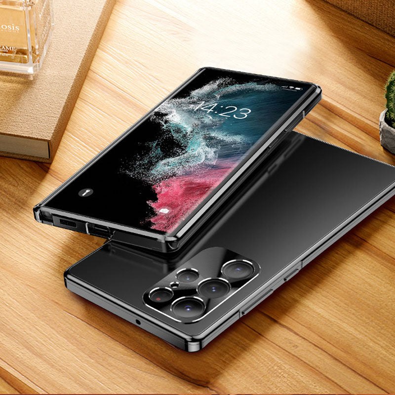 Magnetische Handyhülle mit Aluminium-Metallrahmen