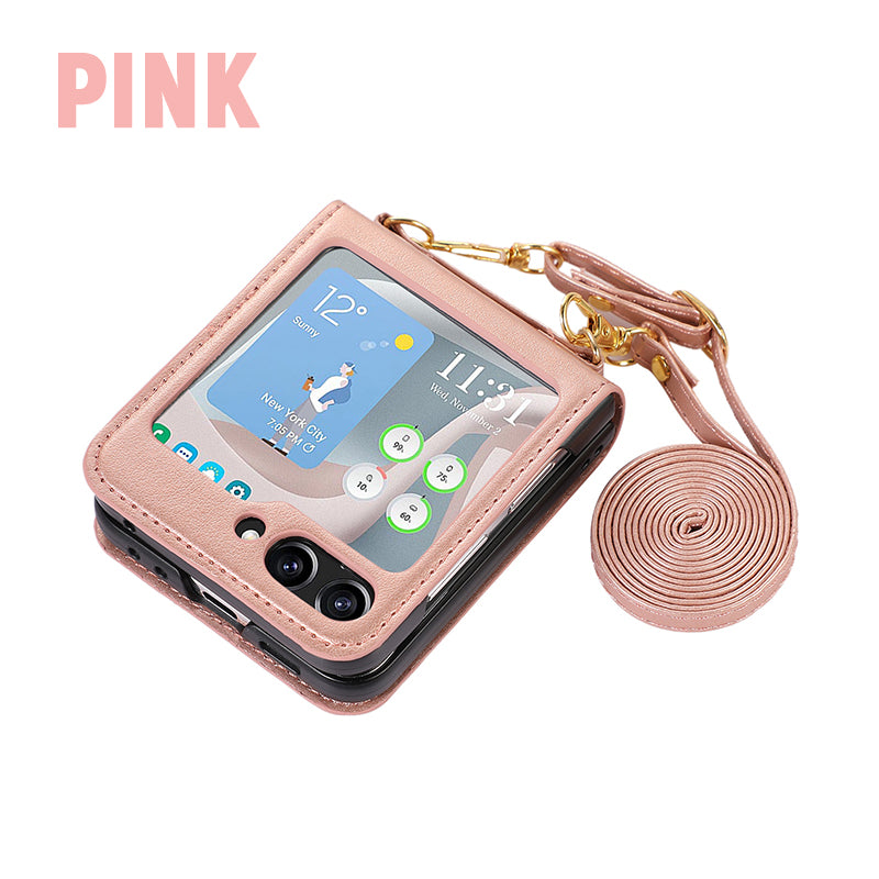 Samsung Z Flip Insert Card Crossbody Foldable Phone Case