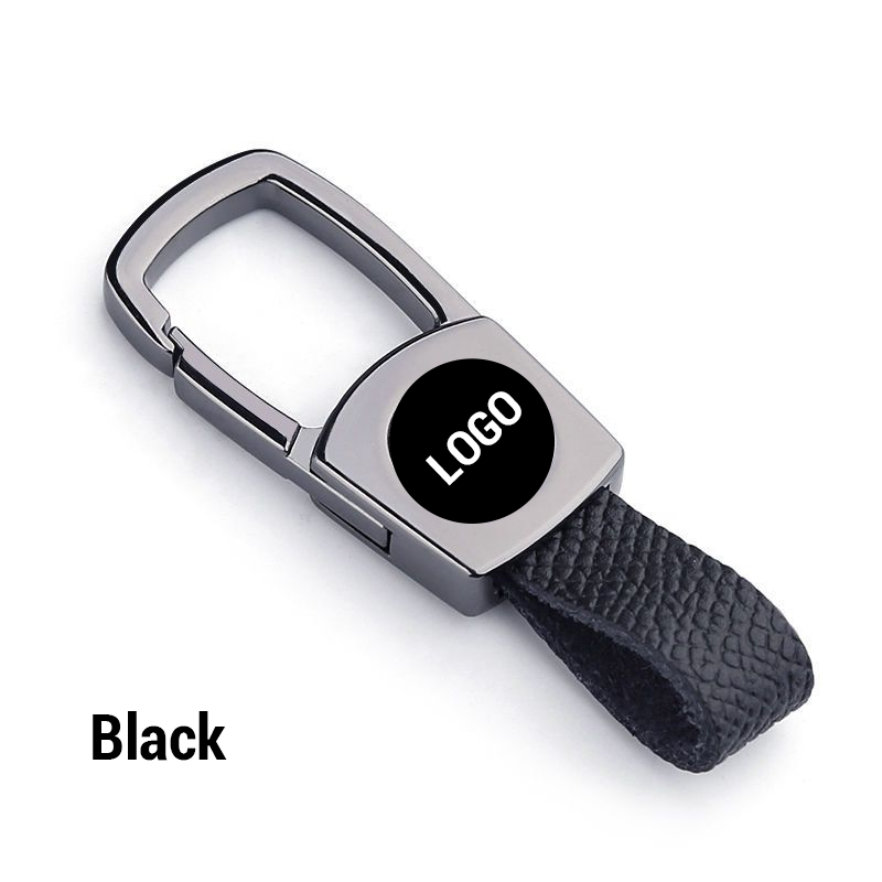 Metal Leather Keychain