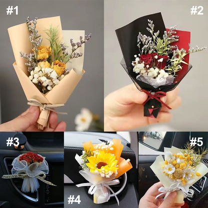 Auto dekorative Trockenblumen-Aromatherapie（2er-Pack）/Dried flower aromatherapy for car air outlet decoration