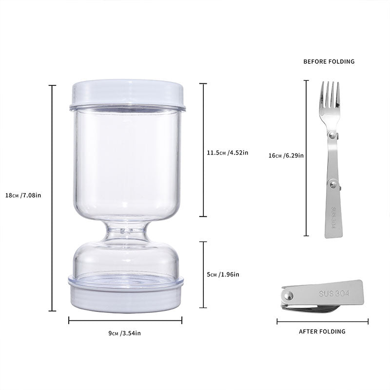 Pickle Container with Strainer and Fork