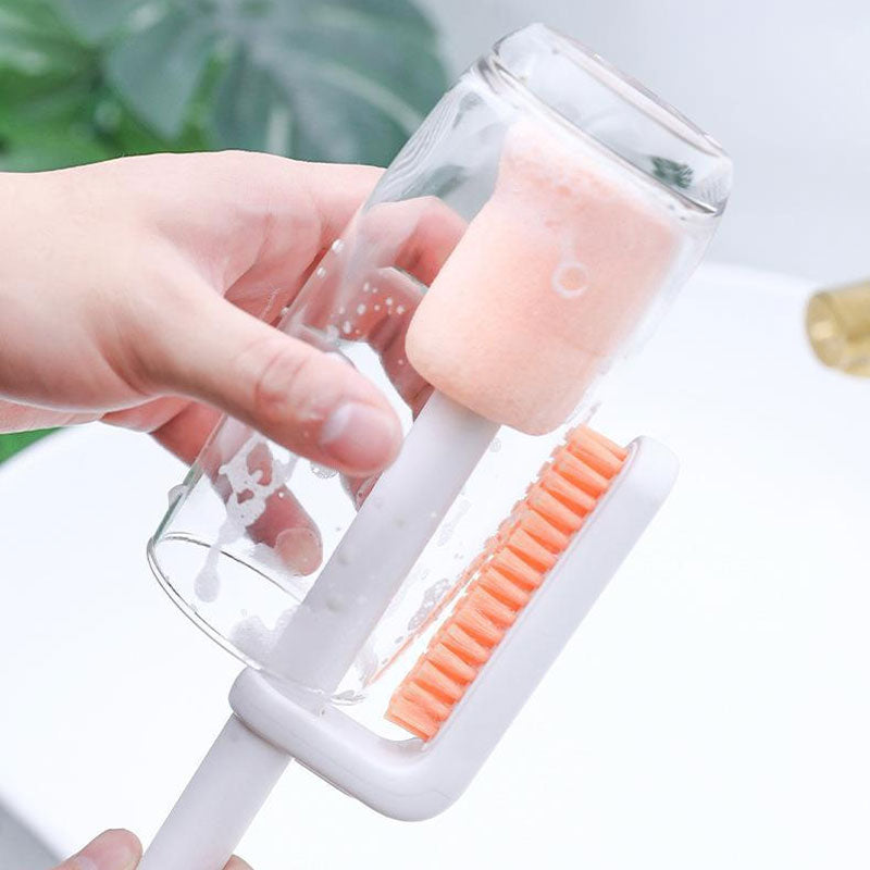 Three-In-One Double-Head Telescopic Cup Brush