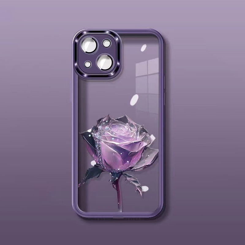 Purple Rose Transparent Phone Case
