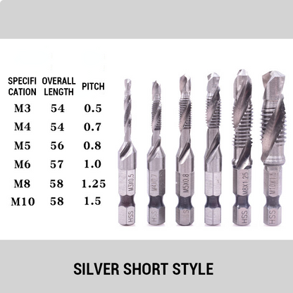 Tapping And Chamfering Integrated Hexagonal Shank Drill