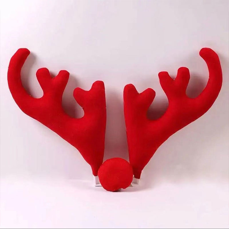 Weihnachtsautogeweih leuchtende Dekoration/Christmas car antlers glowing decoration