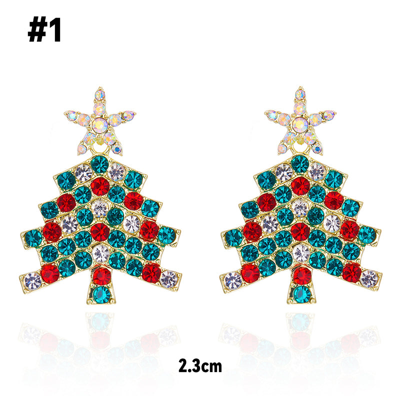Pendientes creativos de árbol de Navidad./Christmas tree earrings