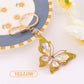 Colorful Diamond Hollow Butterfly Shape Keychain