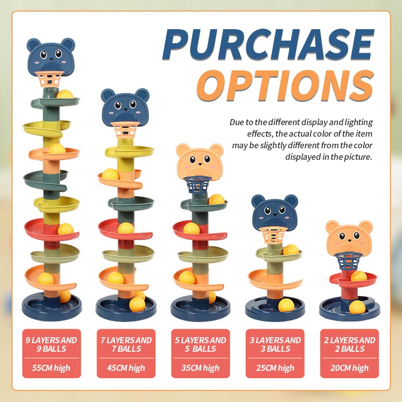 Children'S Stacking Shooting Track Rolling Ball