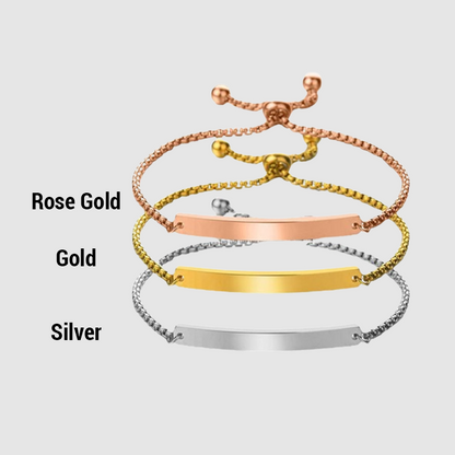 Stainless Steel Custom Slider Bracelet