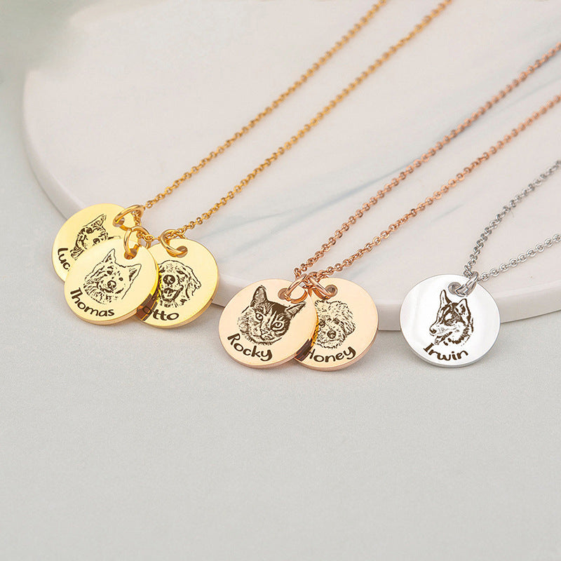 Custom Pet Portrait Necklace