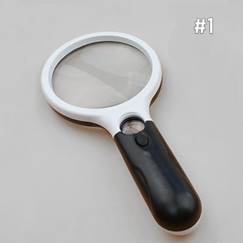 Double Lens Led Light Racket Magnifying Glass