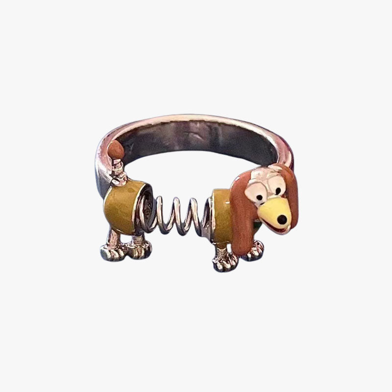 Cartoon Spring Dog Split Ring